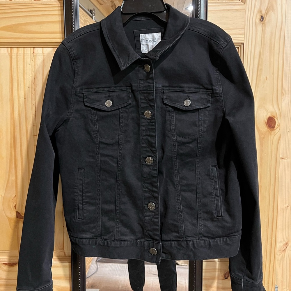 Mudd NWT Women’s Black Jean Jacket Large